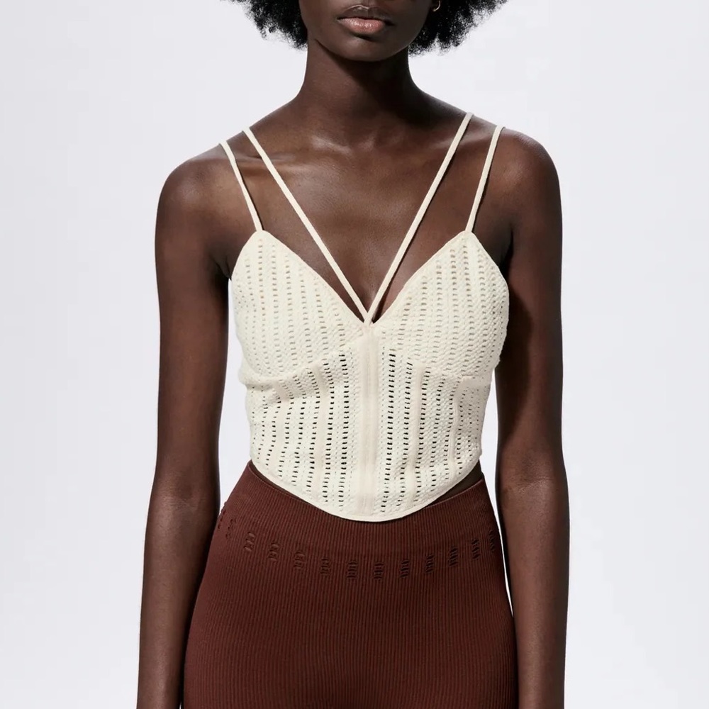 Zara mesh corset top